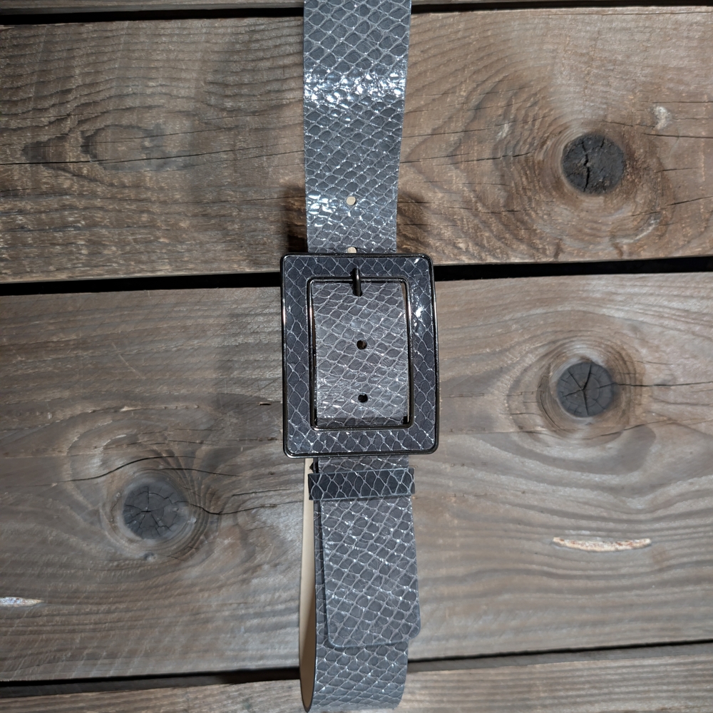 Chico's Gray Textured Belt M